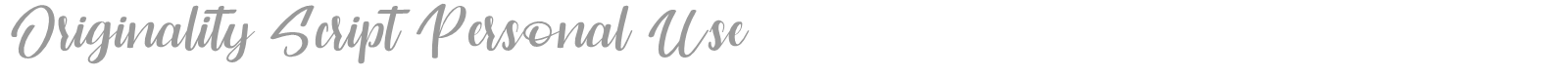 Originality Script font preview